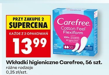 Wkładki higieniczne, 56 szt. różne rodzaje promocja w Biedronka