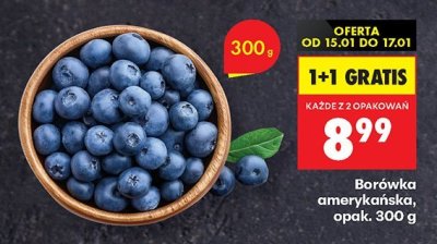 Borówka amerykańska 300 g promocja w Biedronka