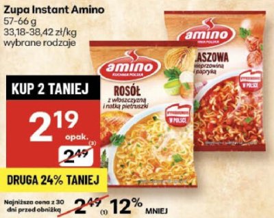 Zupa Instant Amino Aszowa promocja w Delikatesy Centrum