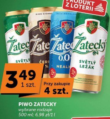 Piwo Żatecky Jasne Pełne 500ml promocja w Groszek