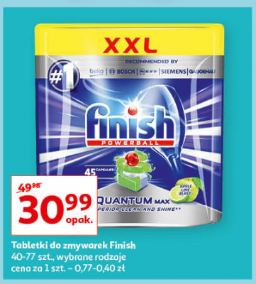 Tabletki do zmywarek apple & lime Finish quantum max promocja