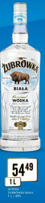 Wódka Żubrówka Biała 1L 40% promocja w Dino