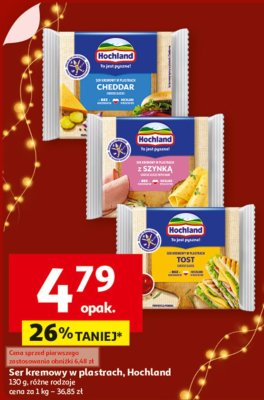 Ser kremowy w plastrach Hochland promocja w Auchan