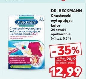 Chusteczki wyłapujące kolor i wspomagające usuwanie brudu Dr. beckmann promocja