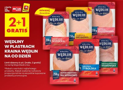 Wędliny w plastrach polędwica sopocka Kraina Wędlin Na co dzień promocja w Biedronka