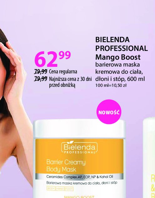 Maska do ciała mango boost BIELENDA PROFESSIONAL promocja