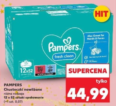 Chusteczki nawilżane PAMPERS Fresh Clean różne rodzaje promocja w Kaufland