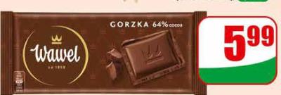 Czekolada gorzka 64%  promocja w Dino
