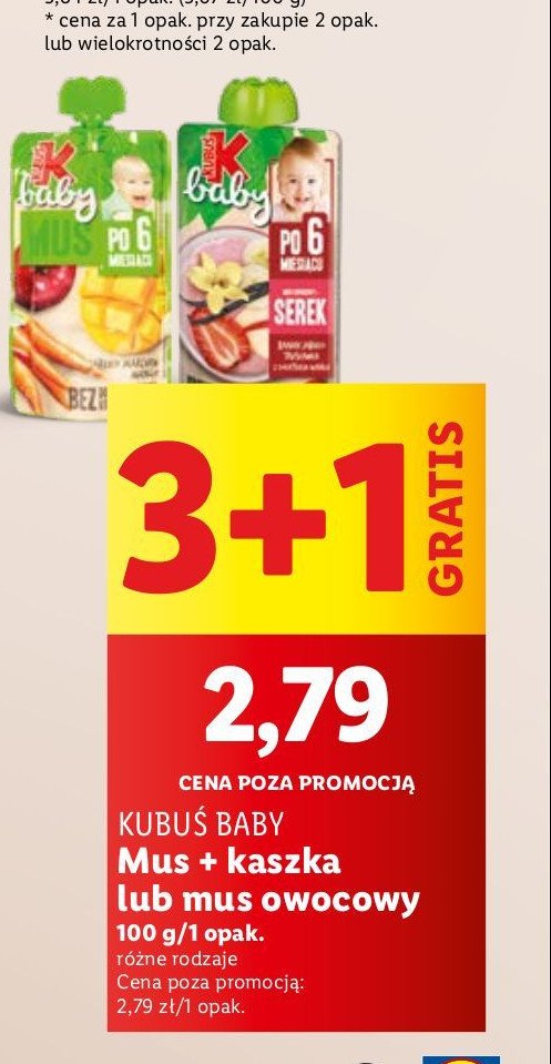 Mus jabłko-mango-marchew Kubuś baby promocja