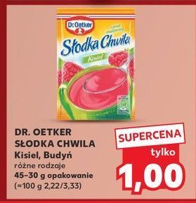 Kisiel malinowy z kawałkami owoców Dr. oetker słodka chwila promocja w Kaufland