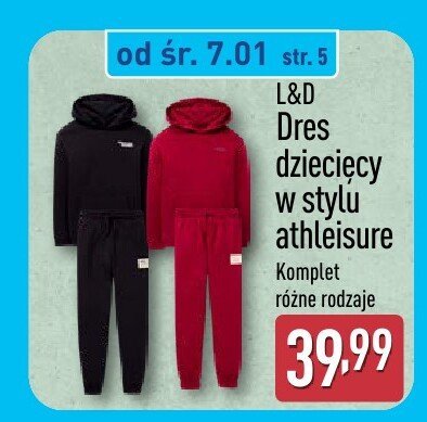 Dres dziecięcy w stylu athleisure, różne rodzaje Aldi promocja w Aldi