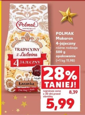Makaron 4-jajeczny tradycyjny różne rodzaje promocja w Kaufland