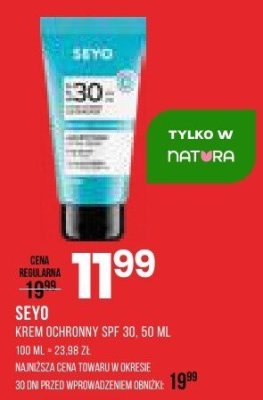 Krem SEYO SPF 30 promocja w Drogerie Natura