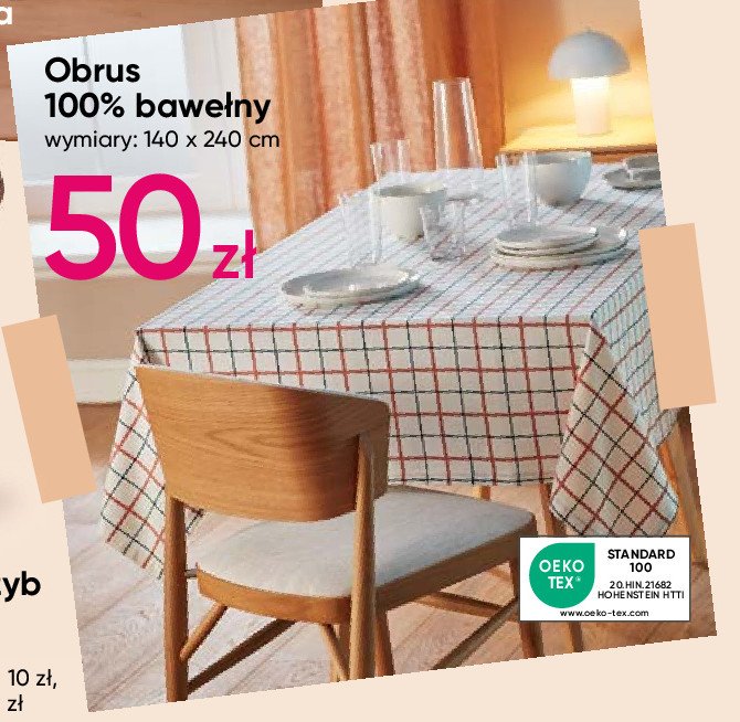 Obrus bawełniany 140 x 240 cm promocja