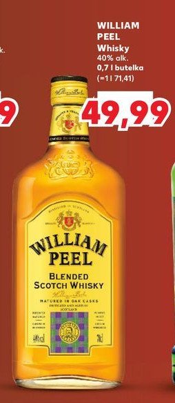 Whisky William peel blended scotch whisky promocja w Kaufland