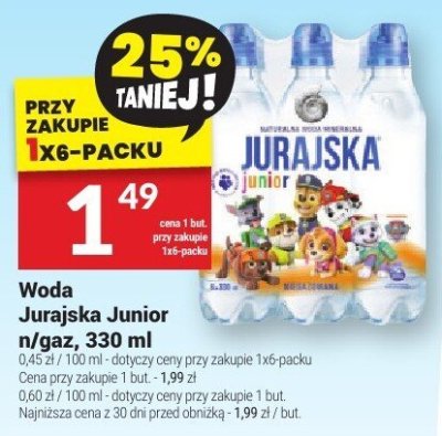 Woda Jurajska Junior n/gaz, 330 ml promocja w Twój Market