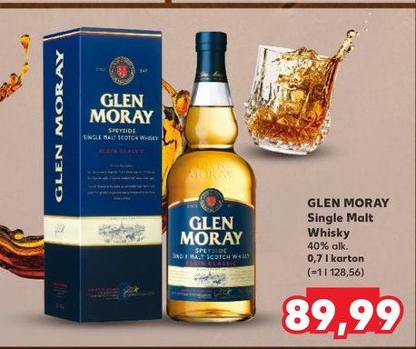 Whisky + karton Glen moray elgin classic promocja