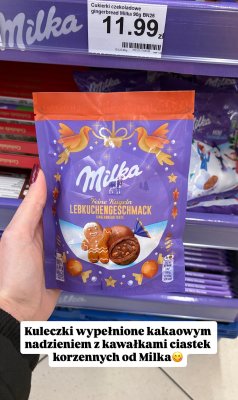 Cukierki czekoladowe gingerbread Milka promocja w Dino