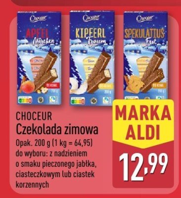 Czekolada zimowa z nadzieniem ciasteczkowym promocja w Aldi