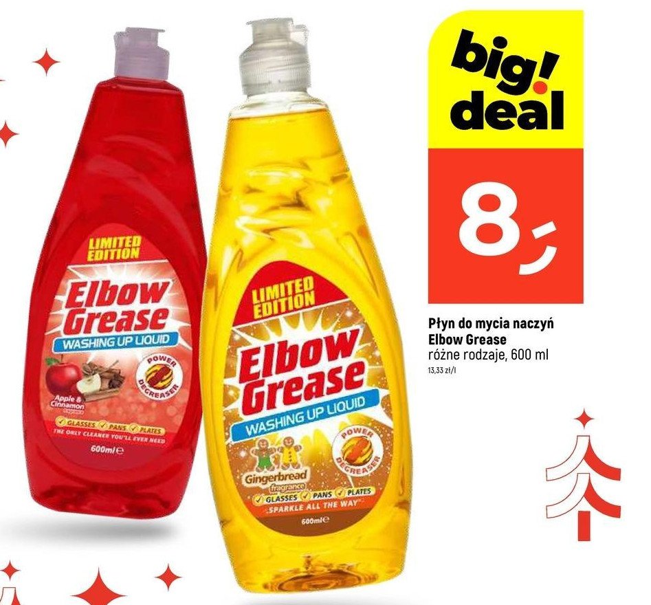 Płyn do mycia naczyń gingerbread ELBOW GREASE promocja w Dealz