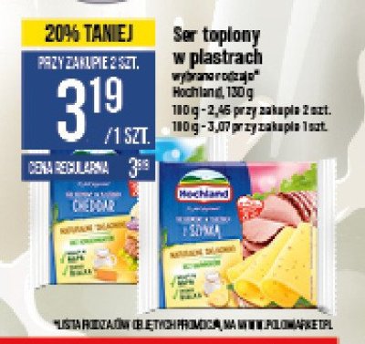 Ser topiony cheddar Hochland promocja