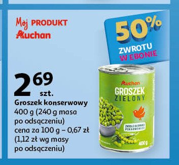 Groszek konserwowy Auchan promocja w Auchan