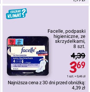 Podpaski higieniczne night 4 Facelle promocja