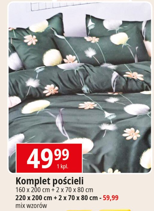 Komplet po艣cieli 160 x 200 cm + 2 x 70 x 80 cm promocja