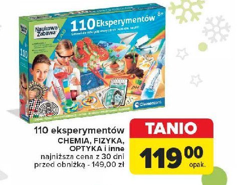 Naukowa zabawa - 110 eksperymentów Clementoni promocja w Carrefour