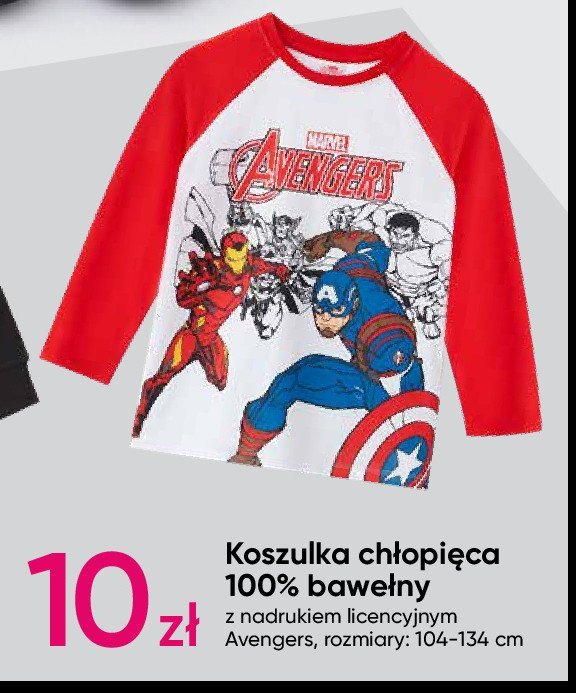 Koszulka chłopięca z długim rękawem avengers promocja