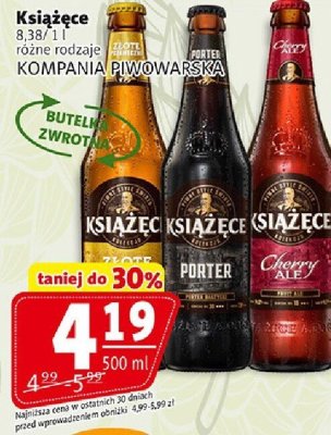 Piwo Książęce różne rodzaje promocja w Prim Market