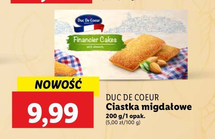 Ciastka migdałowe Duc de coeur promocja