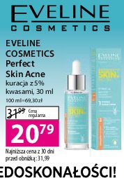 Kuracja na noc z 5% kwasami korygująca niedoskonałości Eveline perfect skin acne promocja