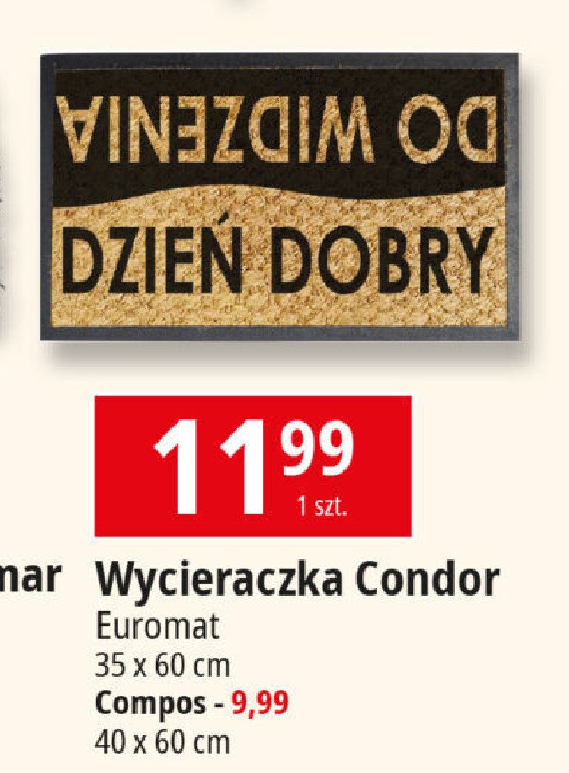 Wycieraczka compos 40 x 60 cm Euromat promocja w Leclerc