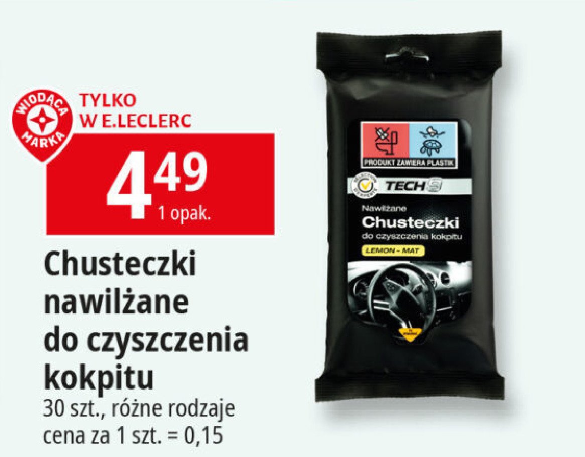 Chusteczki do czyszczenia kokpitu lemon Tech9 promocja