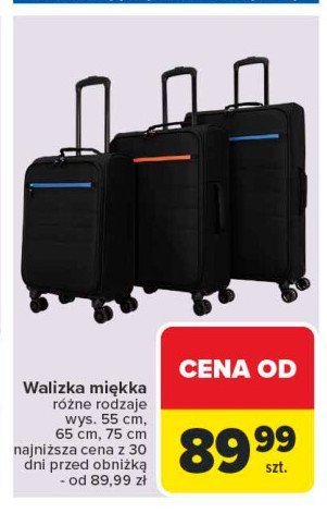 Walizka miękka 65 cm promocja w Carrefour