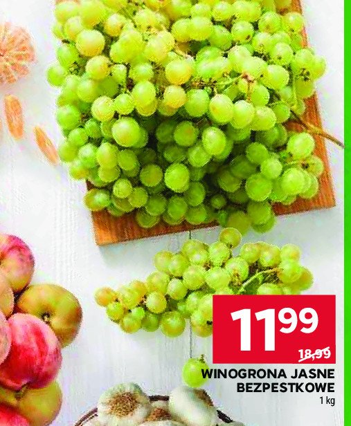 Winogrona jasne bezpestkowe promocja