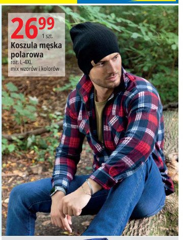 Koszula męska polar promocja w Leclerc