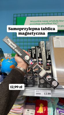 Samoprzylepna tablica magnetyczna 45x70cm promocja w Action