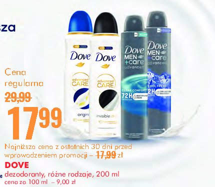 Dezodorant cool fresh Dove men+care promocja