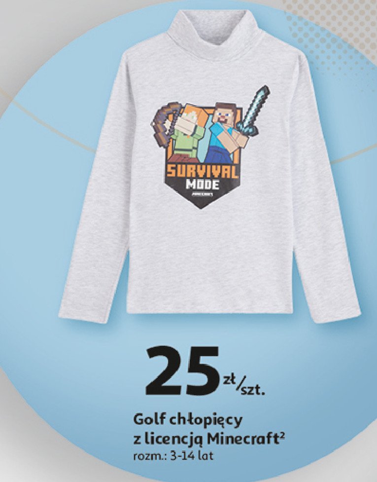 Golf chłopięcy minecraft 3-14 lat promocja