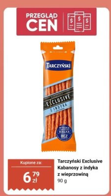 Kabanosy Tarczyński Exclusive z indyka z wieprzowiną promocja w Biedronka