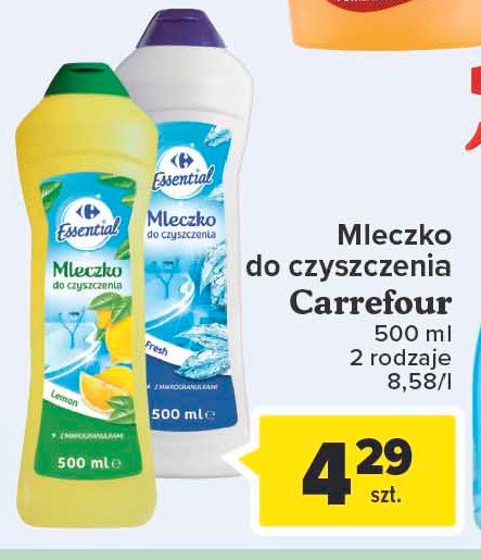 Mleczko do czyszczenia lemon Carrefour essential promocje