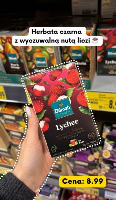 Herbata czarna z liczi 20 torebek  promocja w Kaufland