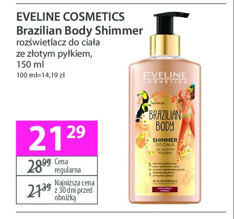 Rozświetlacz do ciała luksusowy Eveline brazilian body promocja