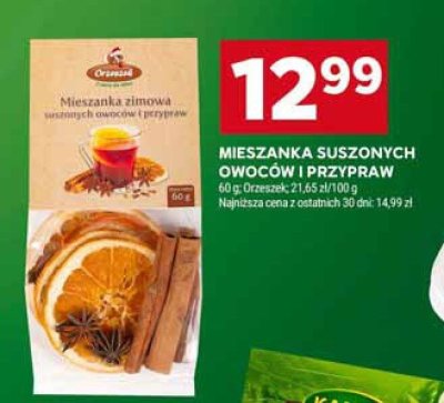 Mieszanka suszonych owoców i przypraw promocja w Stokrotka