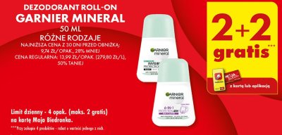 Dezodorant floral fresh Garnier mineral protection 6 promocja