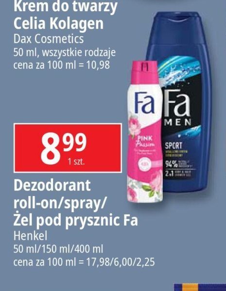 Dezodorant sporty fresh Fa sport promocja