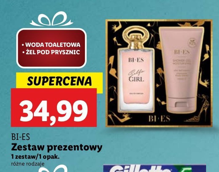 Zestaw w pudełku selfie girl: żel pod prysznic 150 ml + woda perfumowana 90 ml Bi-es zestawy promocja