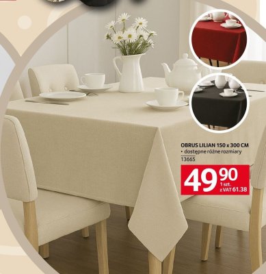 Obrus Lilian 150x300 cm promocja w Selgros